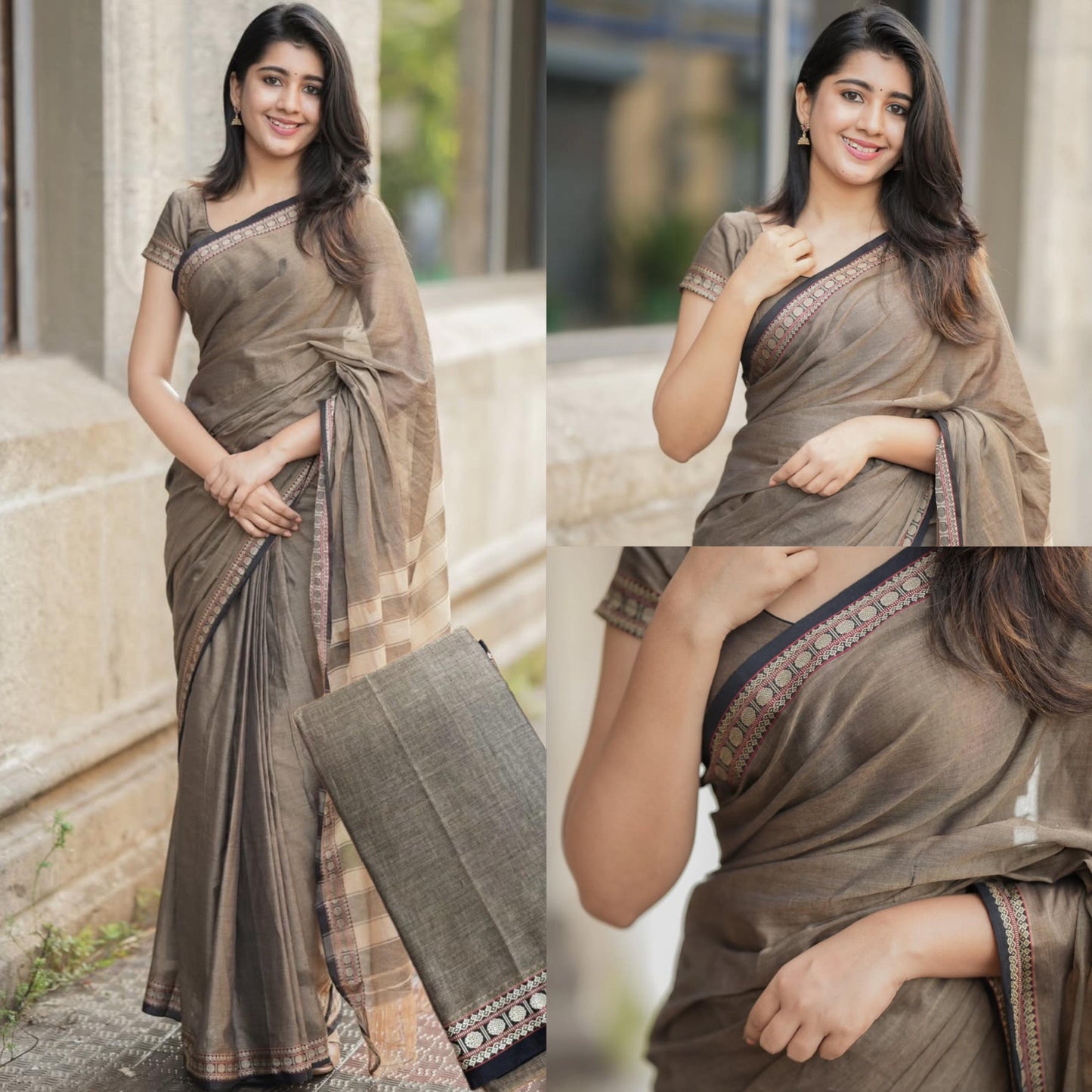 Coin Border Cotton Saree