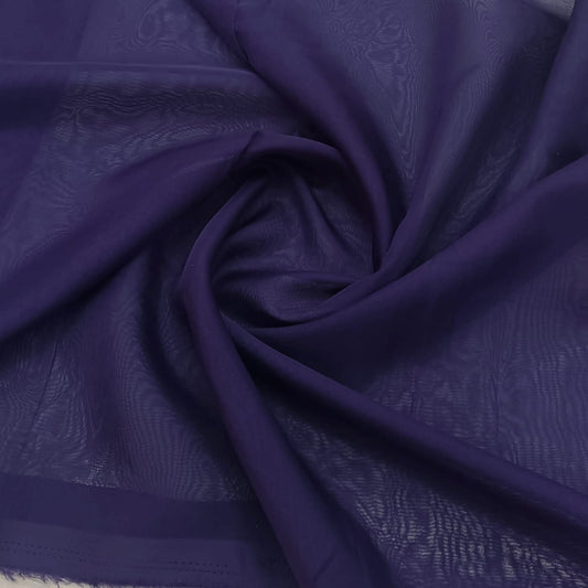 Organza Plain Velour Purple