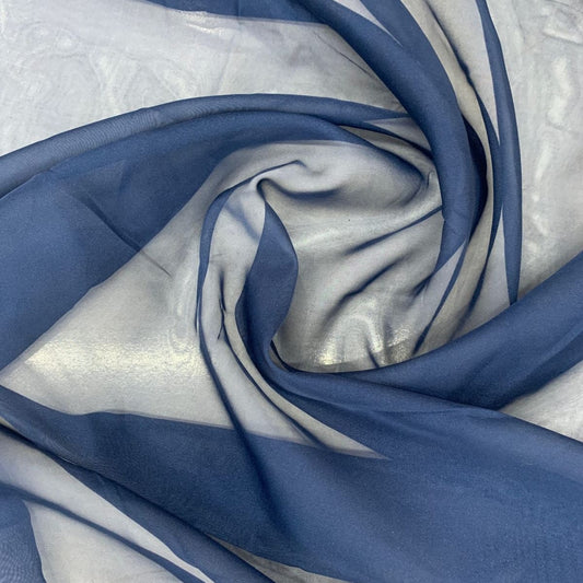 Organza Plain Yale Blue