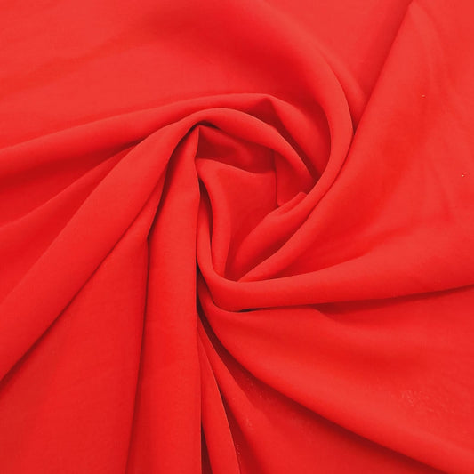 Georgette Plain Red