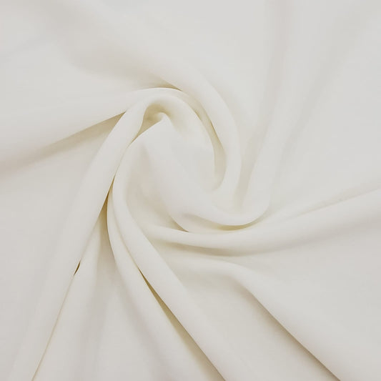 Georgette Plain Half White