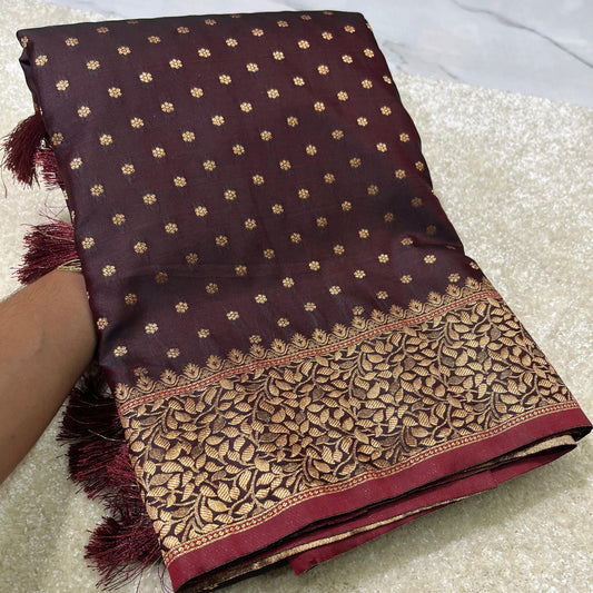 Katan Silk Saree Maroon